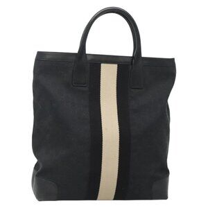 GUCCI GG Canvas Sherry Line Tote Bag Black Silver 002 1093 Auth bs27572